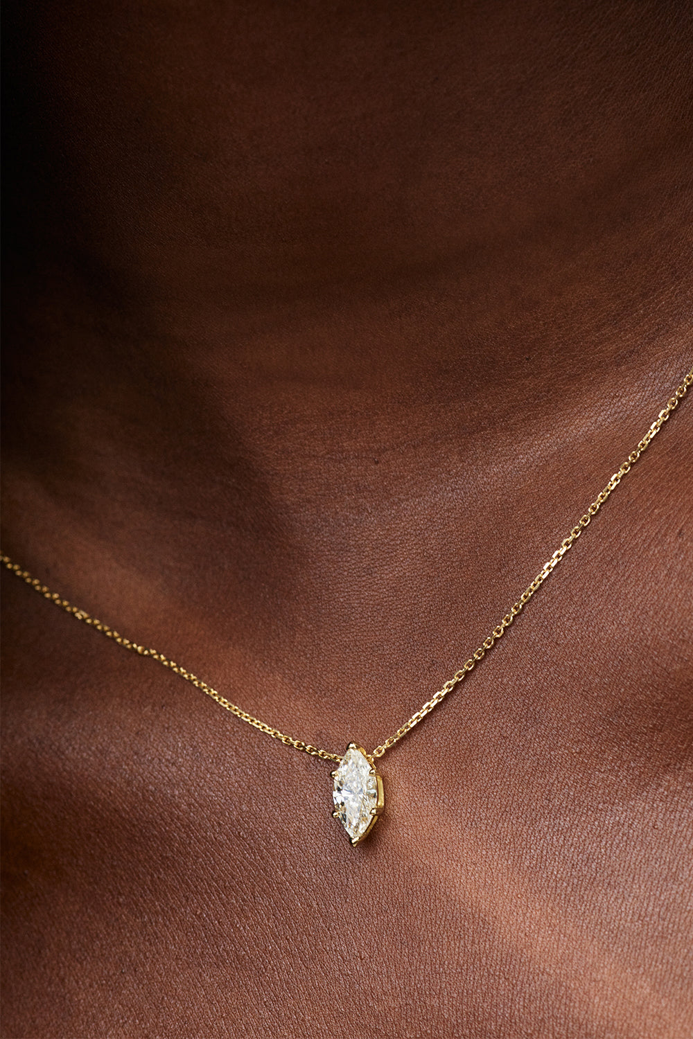 Marquise Diamond Necklace | 18K Gold| Natasha Schweitzer