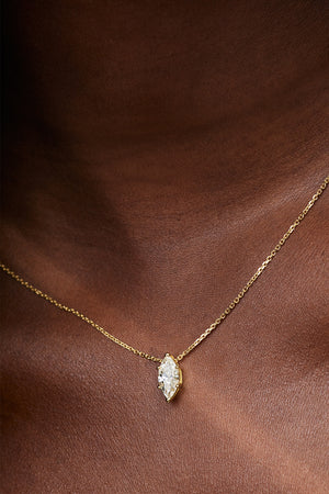 Marquise Diamond Necklace | 18K Gold | Natasha Schweitzer