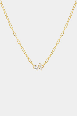 Marquise and Round Diamond Toi Et Moi Necklace | Yellow Gold | Natasha Schweitzer