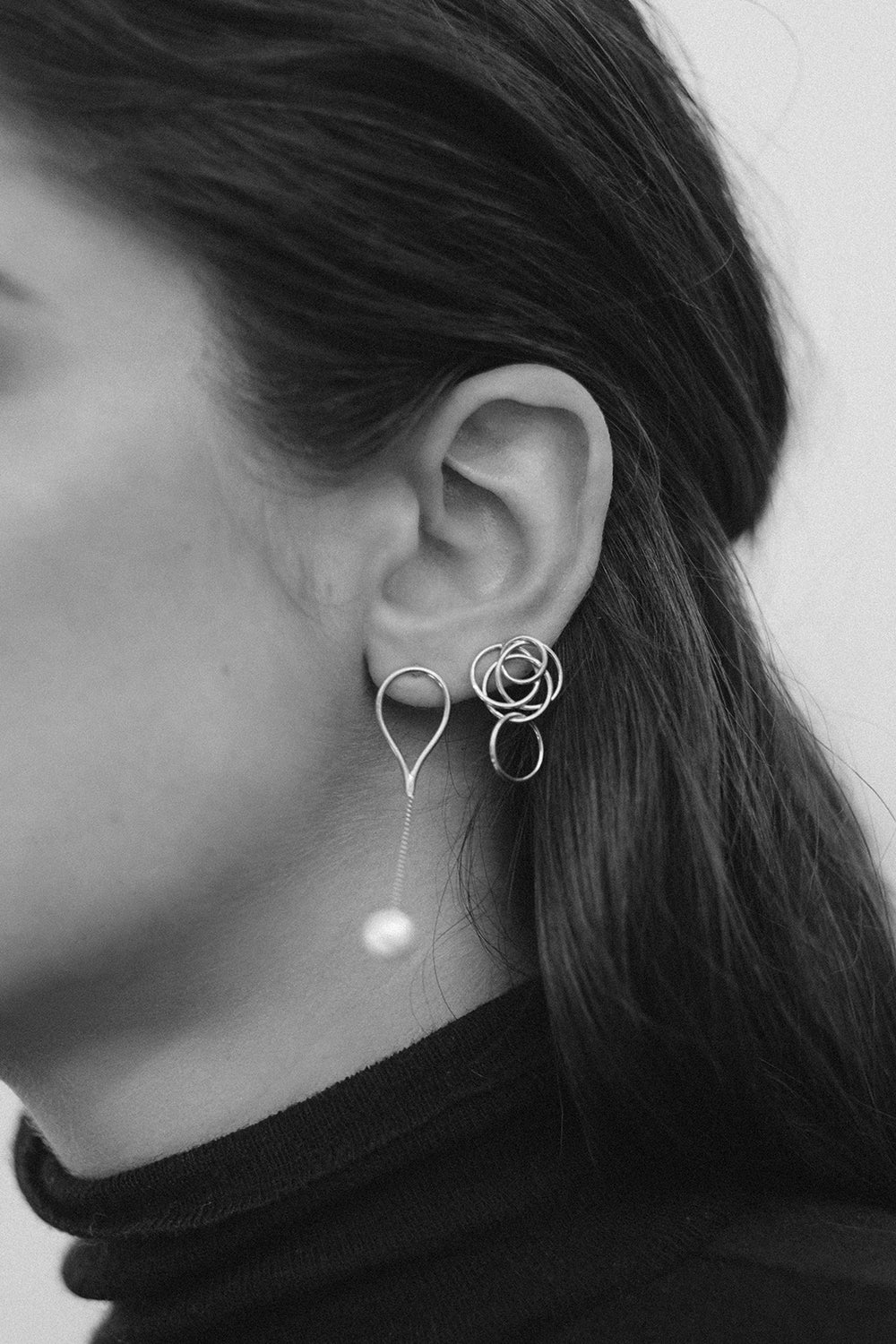 Mini Aqua Earrings | Silver| Natasha Schweitzer
