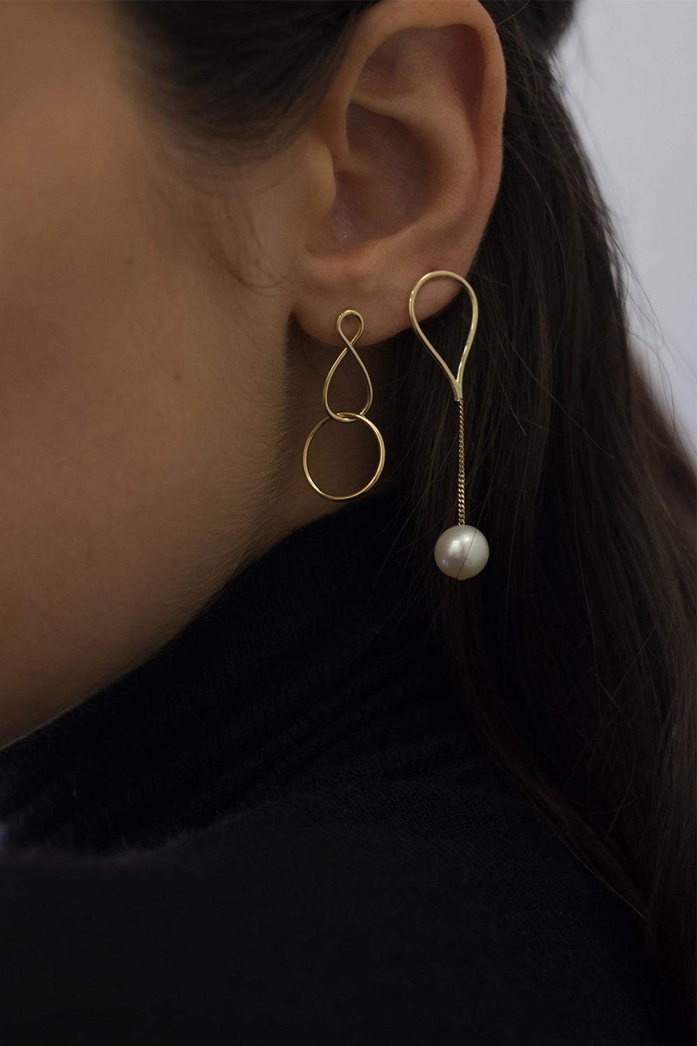 Mini Aqua Earrings | 9K Yellow Gold| Natasha Schweitzer