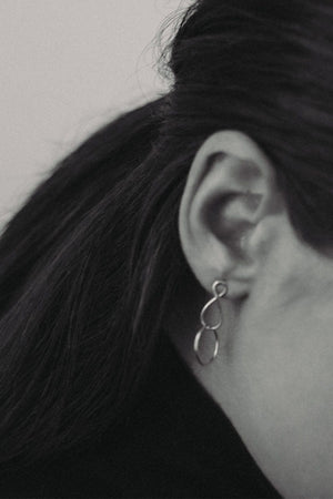 Mini Infinity Twist Earrings | Silver | Natasha Schweitzer