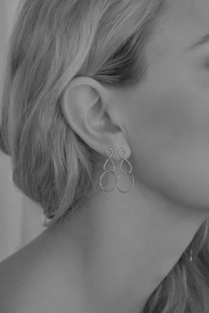 Mini Infinity Twist Earrings | Silver | Natasha Schweitzer