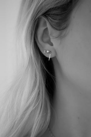 Mini Lara Diamond Hoop Earrings | 9K White Gold | Natasha Schweitzer