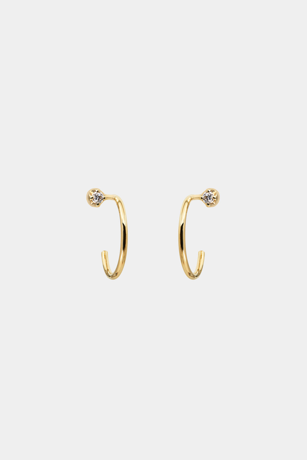 Lara Diamond Hoop Earrings | 9K Yellow Gold