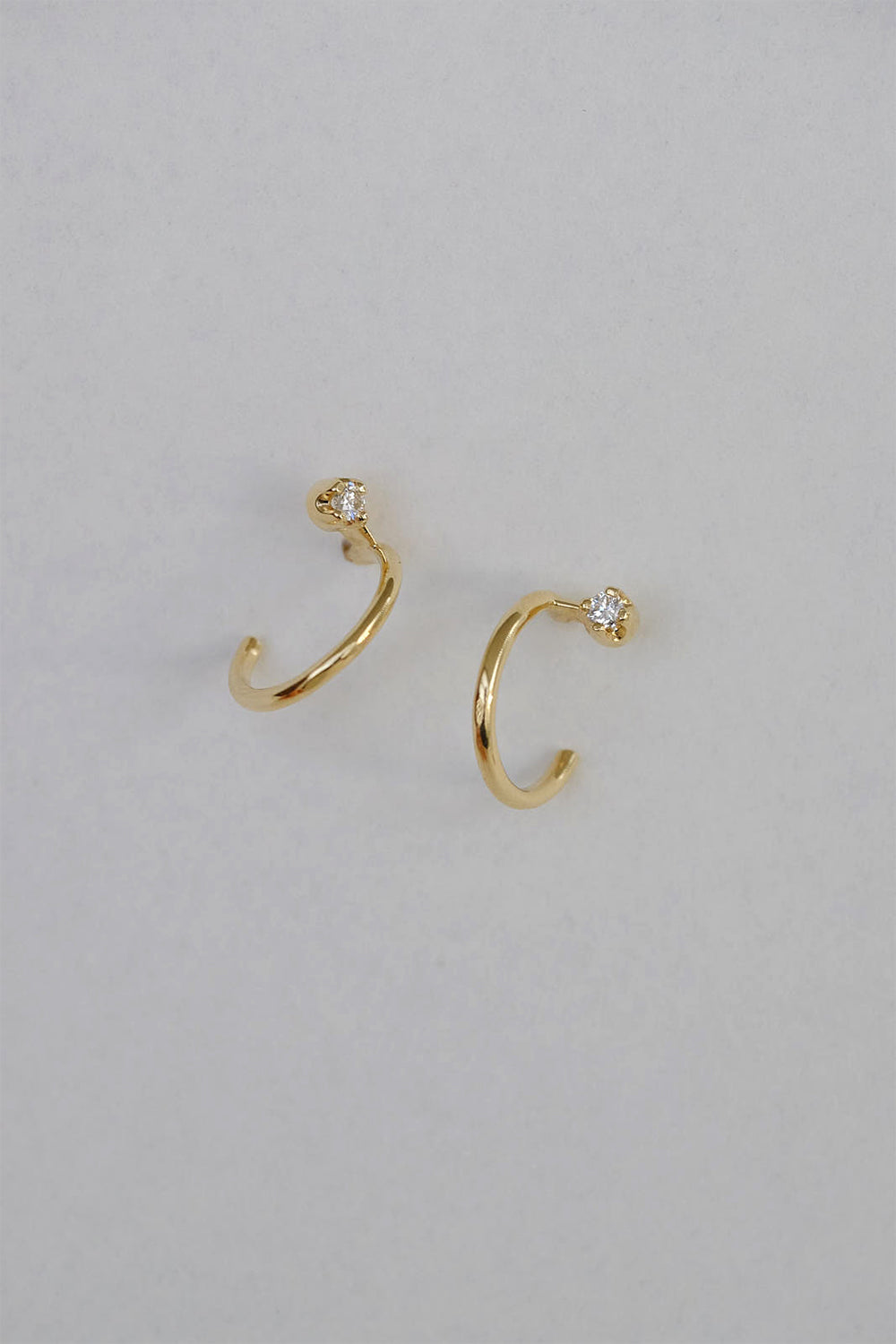 Mini Lara Diamond Hoop Earrings | 9K Yellow Gold| Natasha Schweitzer