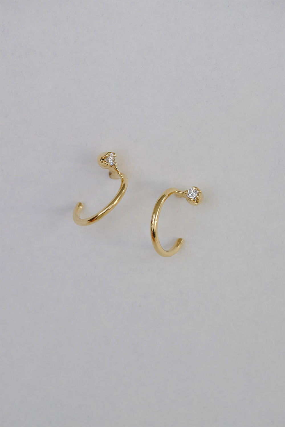 Lara Diamond Hoop Earrings | 9K Yellow Gold| Natasha Schweitzer