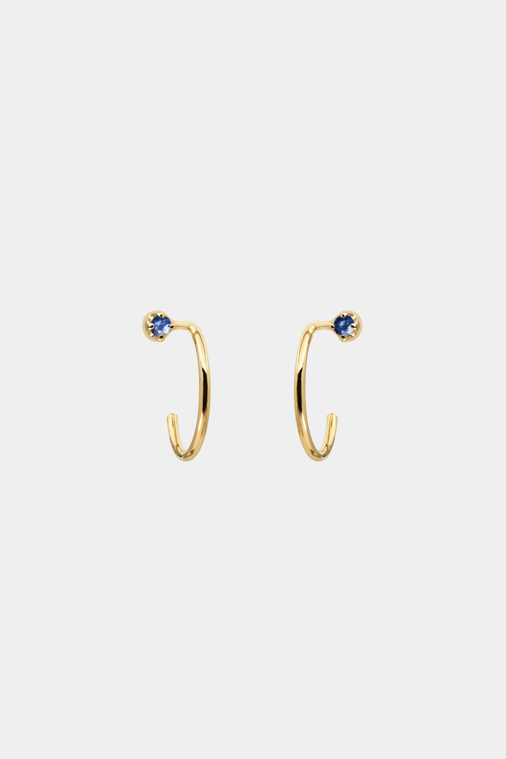 Lara Sapphire Hoop Earrings | 9K Yellow Gold