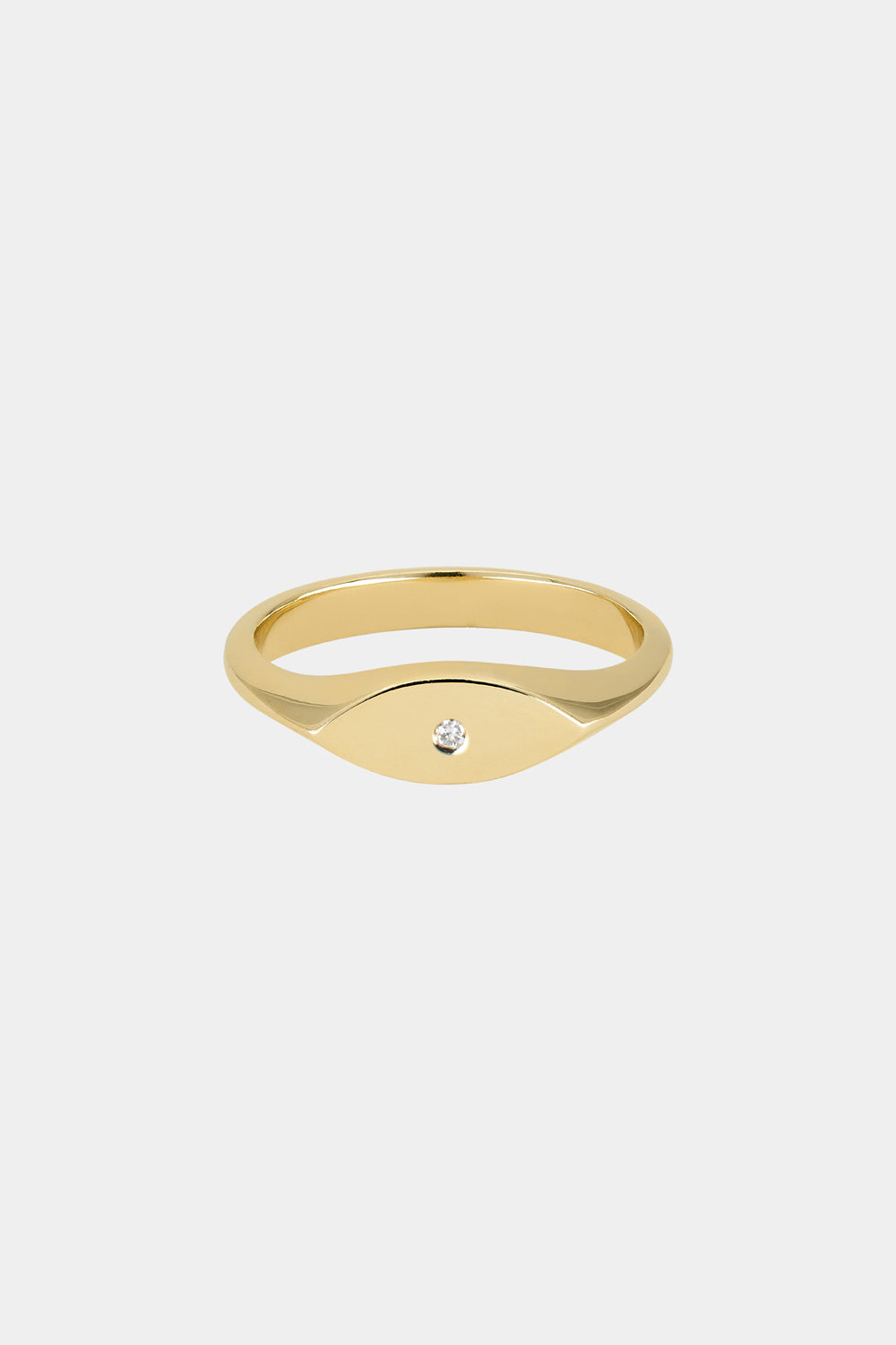 Mini Marquise Signet Ring | Yellow Gold| Natasha Schweitzer