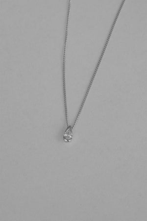 Mini Pear Diamond Necklace | White Gold | Natasha Schweitzer