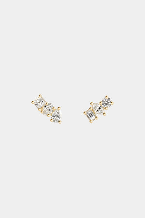 Mini Scattered Diamond Earrings | 18K Yellow Gold | Natasha Schweitzer