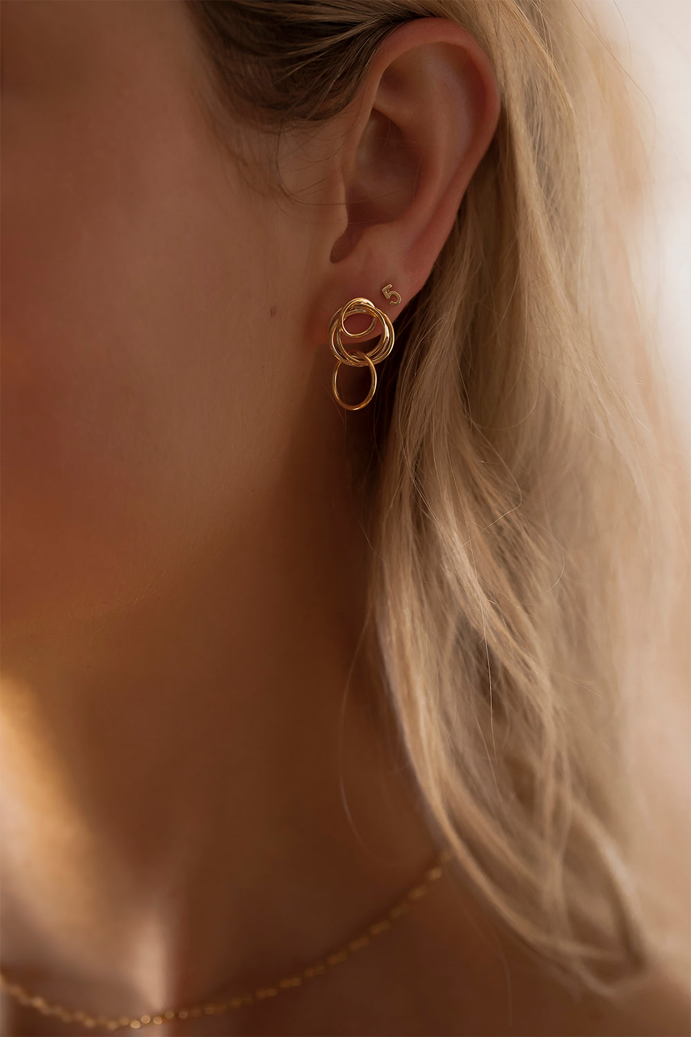 Mini Stevie Earrings | 9K Yellow Gold| Natasha Schweitzer
