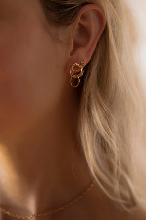 Mini Stevie Earrings | 9K Yellow Gold | Natasha Schweitzer