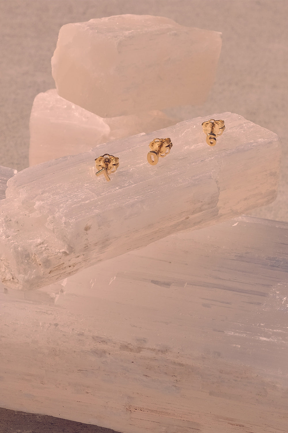 Number Stud | 9K Yellow Gold| Natasha Schweitzer