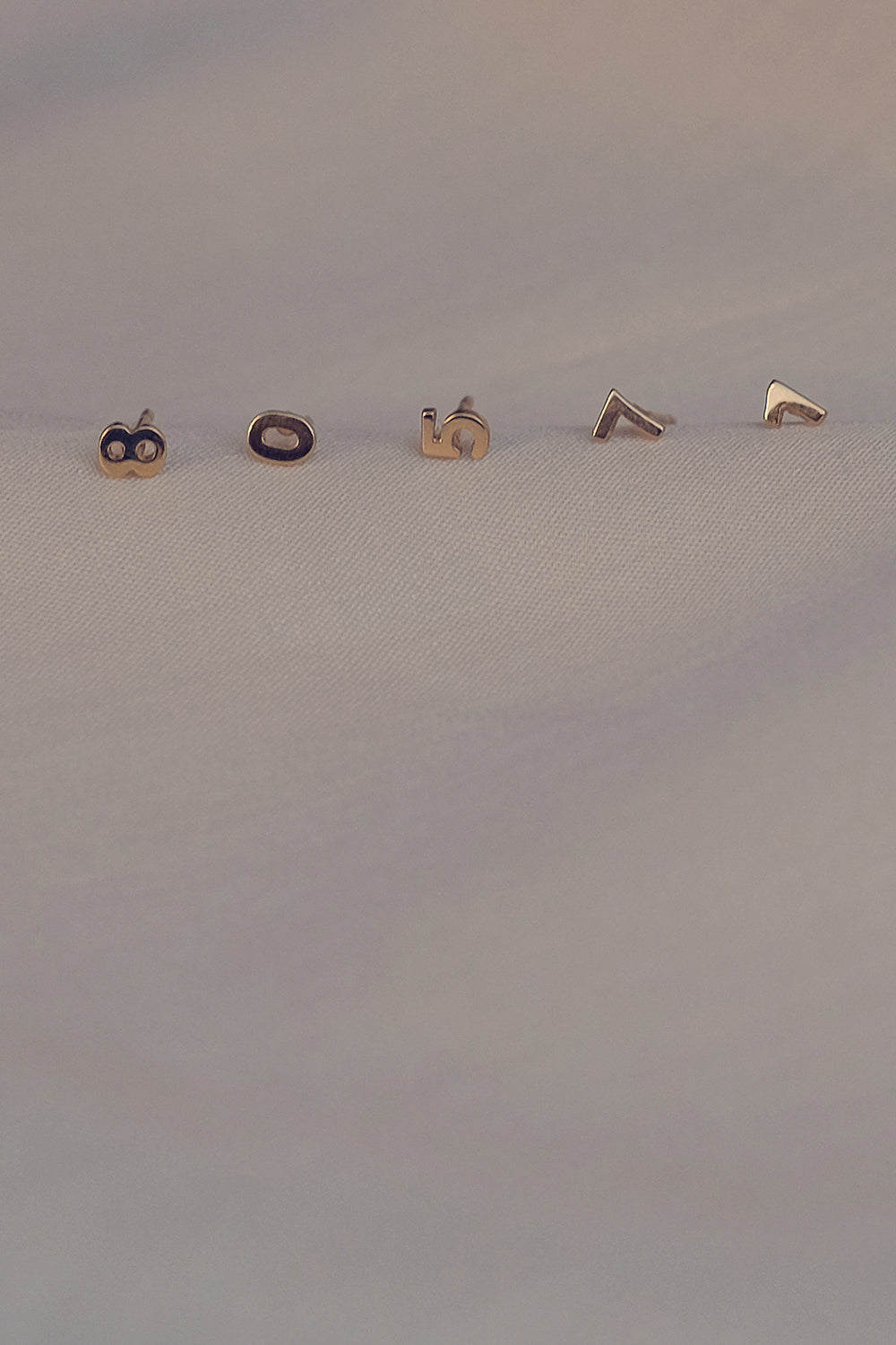 Number Stud | 9K Yellow Gold| Natasha Schweitzer