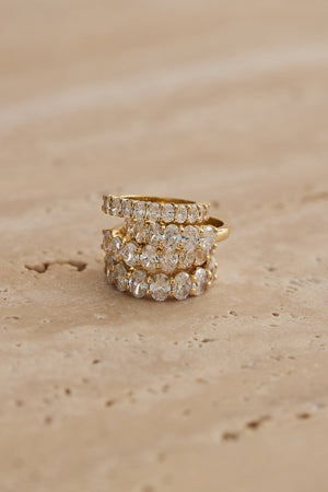 Oval Diamond Half Band | Gold | Natasha Schweitzer