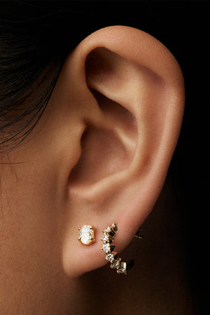 Oval Diamond Studs | 18K Yellow Gold | Natasha Schweitzer