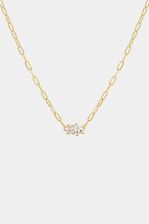 Pear and Oval Diamond Toi Et Moi Necklace | Yellow Gold | Natasha Schweitzer