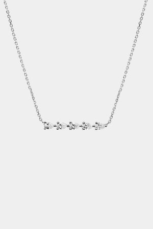 Pear Diamond Bar Necklace | 18K White Gold | Natasha Schweitzer
