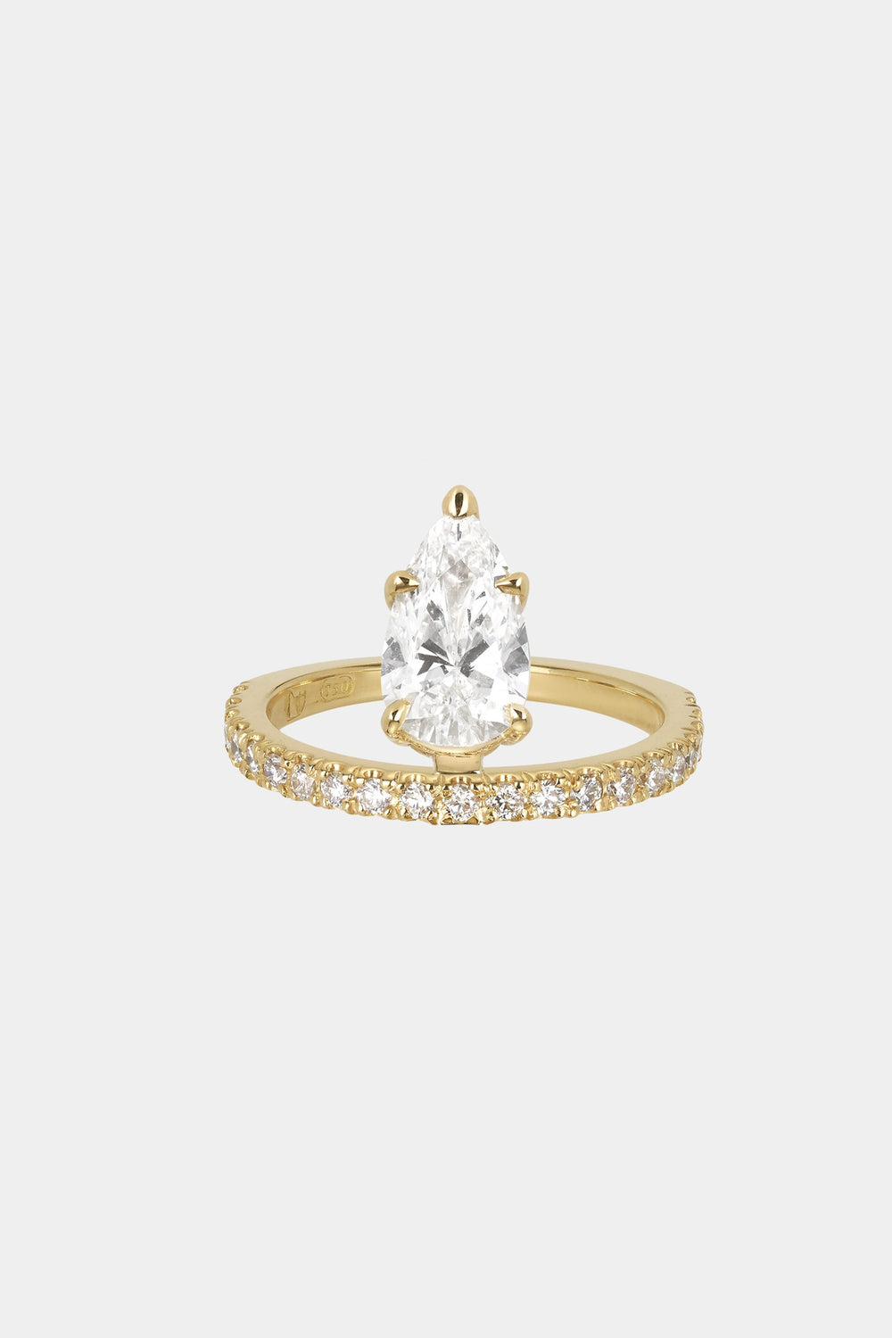 Pear Diamond Harley Ring | 18K Gold