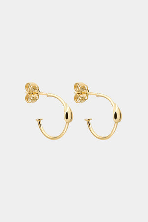 Pear Hoop Earrings | 9K Yellow Gold | Natasha Schweitzer