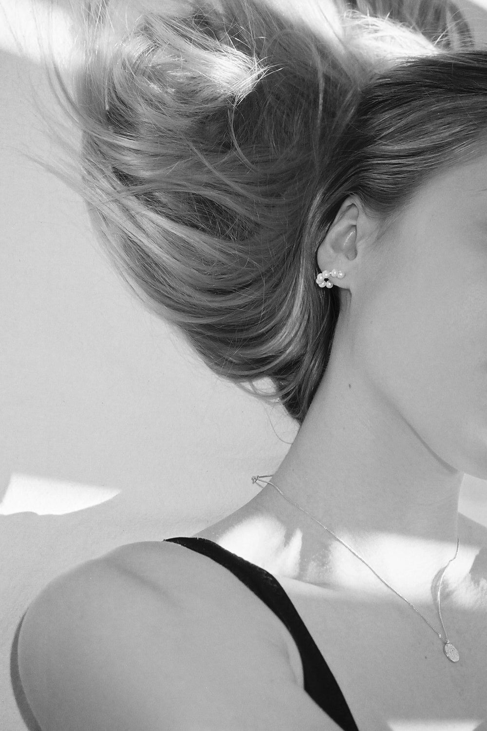 Pearl Hoop Earrings | Silver| Natasha Schweitzer
