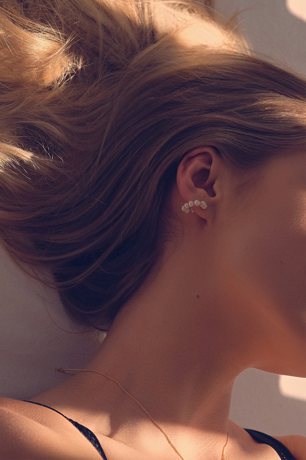 Pearl Hoop Earrings | 9K Yellow Gold| Natasha Schweitzer