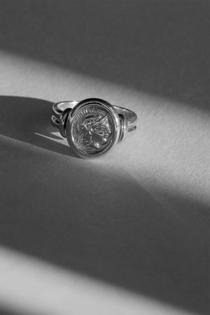 Roman Oval Coin Ring | Silver | Natasha Schweitzer
