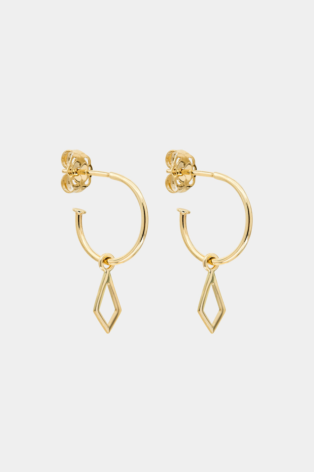 Marquise Shape Hoops | 9K Yellow Gold