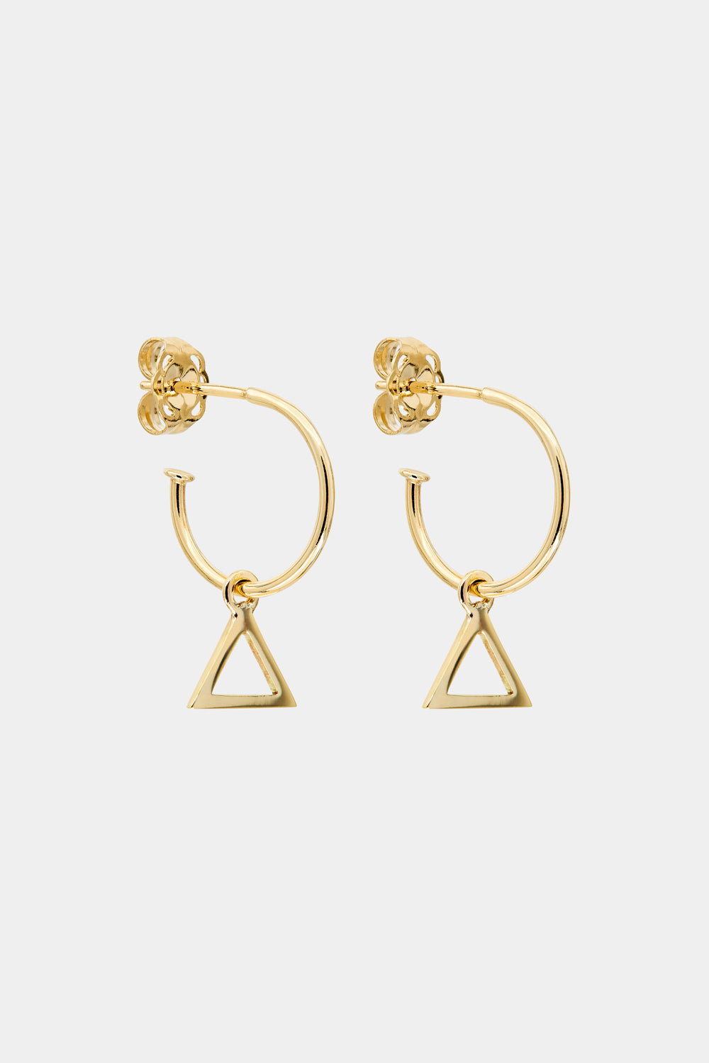Triangle Shape Hoops | 9K Yellow Gold