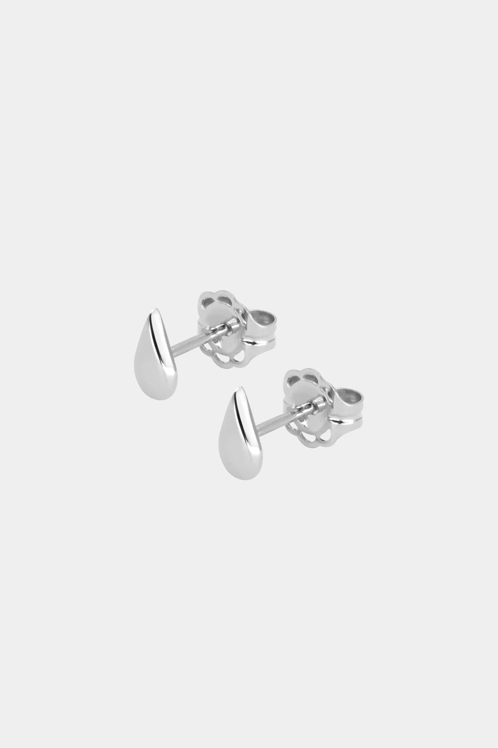 Pear Stud Earrings | Silver or 9K White Gold| Natasha Schweitzer