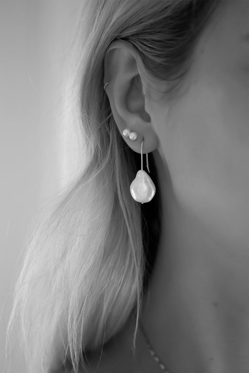 Stella Baroque Pearl Earrings | Silver| Natasha Schweitzer