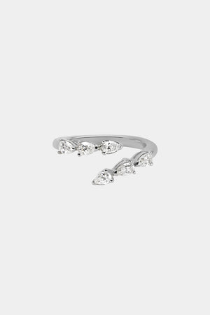 Pear Diamond Janie Wrap Ring | White Gold | Natasha Schweitzer