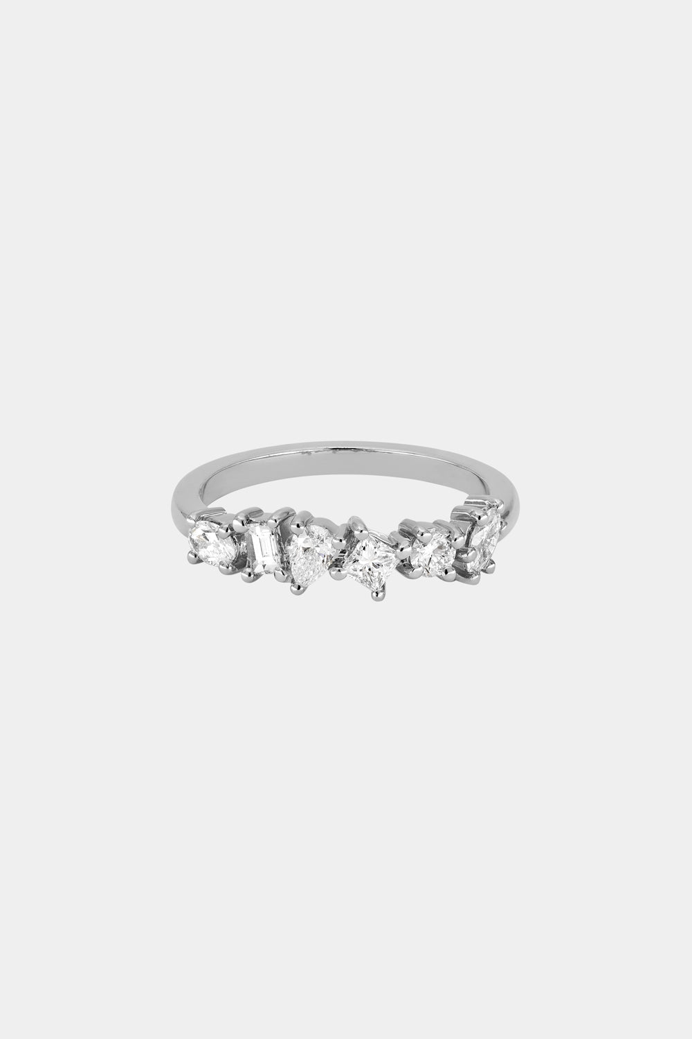 Scattered Diamond Ring | 18K White Gold| Natasha Schweitzer