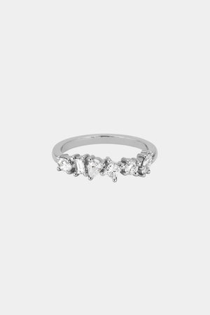 Scattered Diamond Ring | 18K White Gold | Natasha Schweitzer