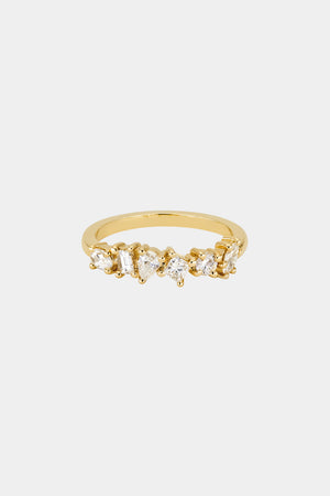 Scattered Diamond Ring | 18K Yellow Gold | Natasha Schweitzer