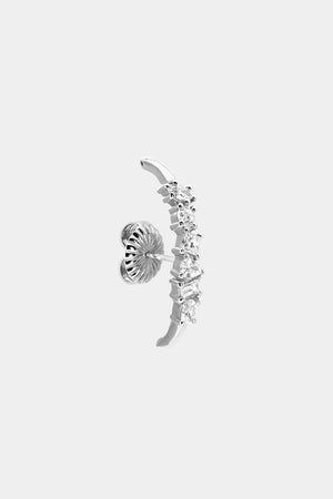 Scattered Diamond Earring | 18K White Gold | Natasha Schweitzer