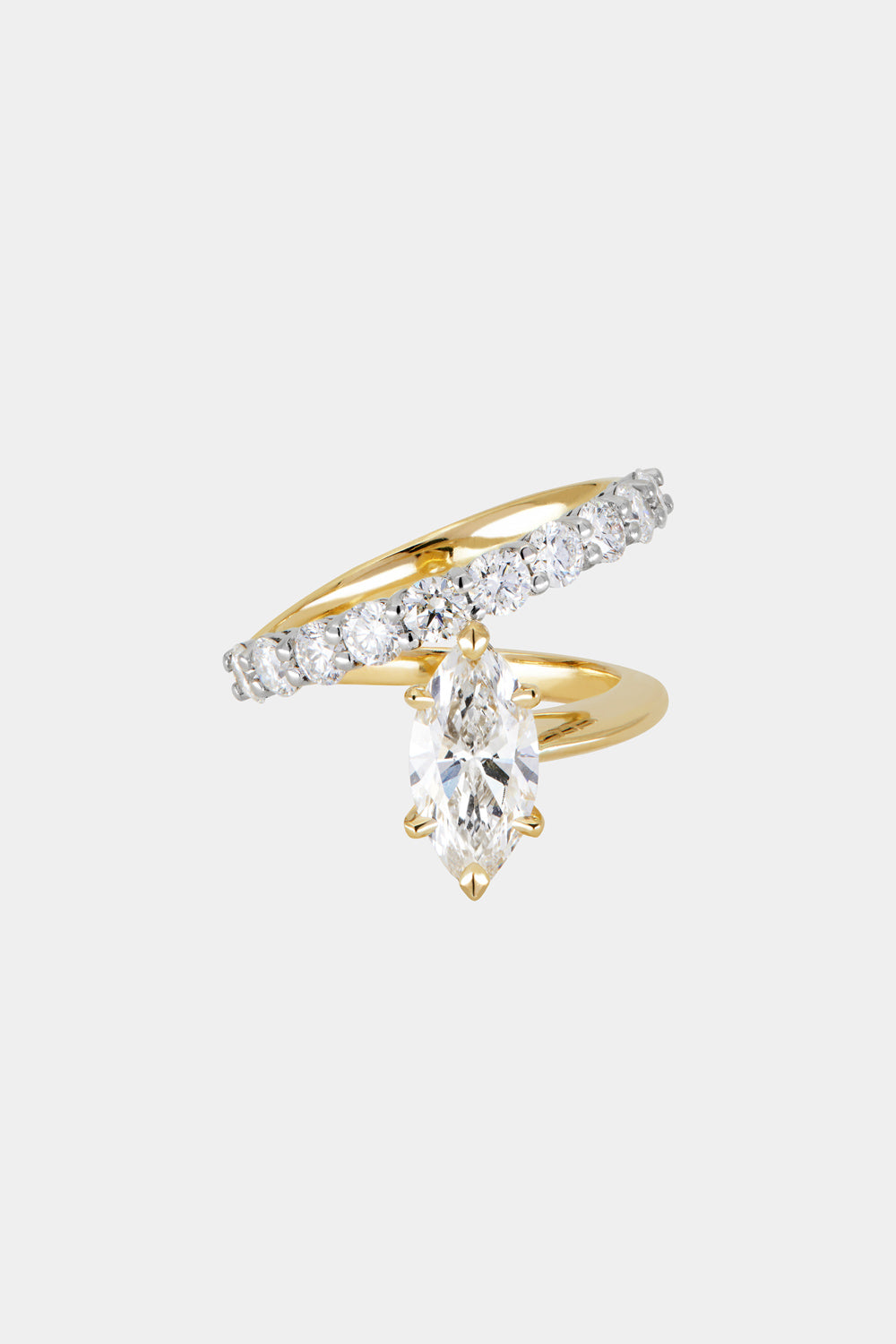 Natasha Marquise Diamond Wrap Ring | 18K Gold| Natasha Schweitzer