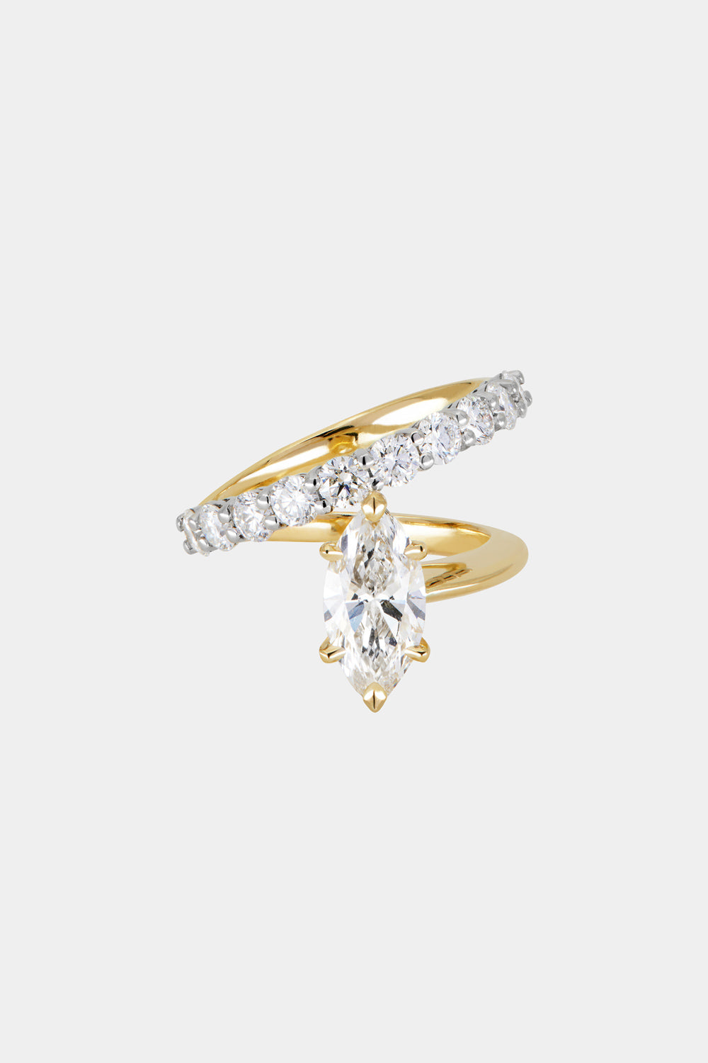 Natasha Marquise Diamond Wrap Ring 18K Gold