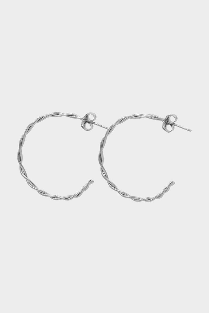 Silver Hammered Cartilage Helix Hoop Earrings – Wild Fawn Jewellery