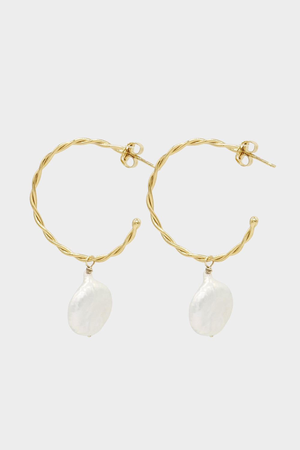 Helix Pearl Earrings Medium | Gold| Natasha Schweitzer