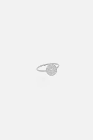 Mini Coin Ring | Silver or 9K White Gold | Natasha Schweitzer