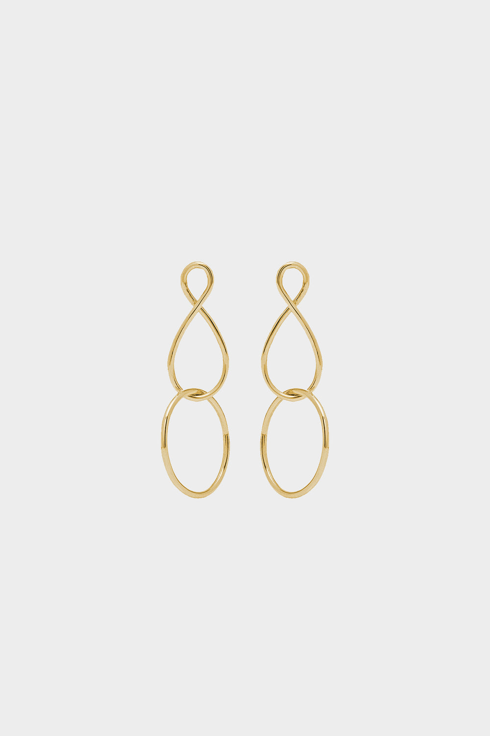 Mini Infinity Twist Earrings | 9K Yellow Gold