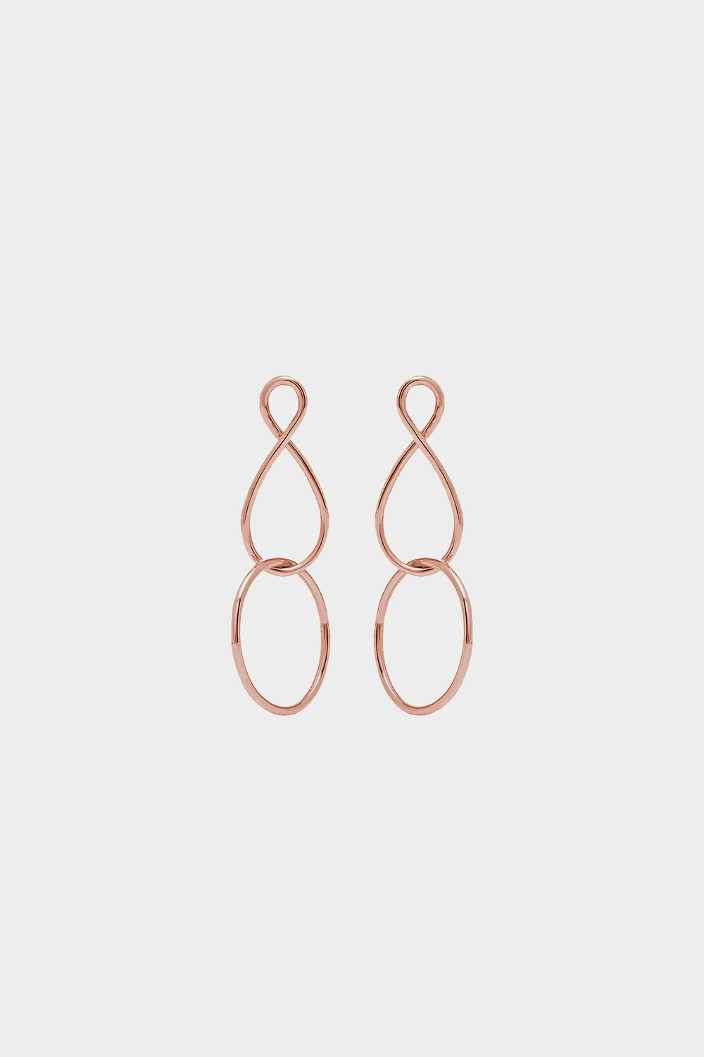 Mini Infinity Twist Earrings | 9K Rose Gold