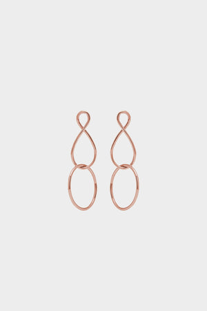Mini Infinity Twist Earrings | 9K Rose Gold | Natasha Schweitzer